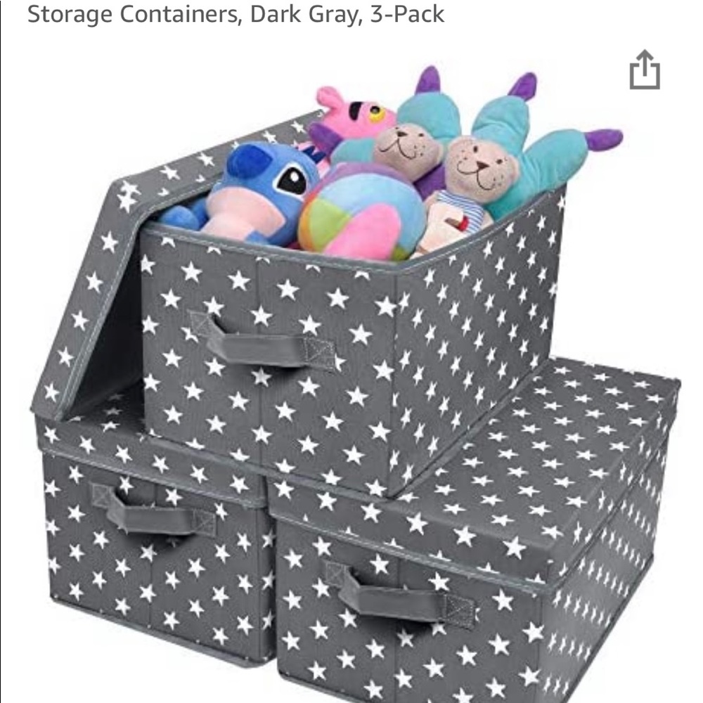 3PCS Large storage boxes with lids